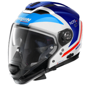 Casco Nolan Crossover N70-2 GT Glaring 50 Blanco/Azul/Rojo