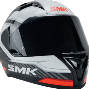 Casco SMK Stellar Rojo Blanco GI231 Mica Humo Cerrado
