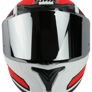 Casco SMK Typhoon Rojo Mate MA132 Mica Espejo Cerrado SVS