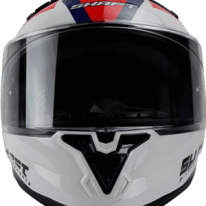 Casco Shaft Sh522 Blanco Azul Motorsport Cerrado