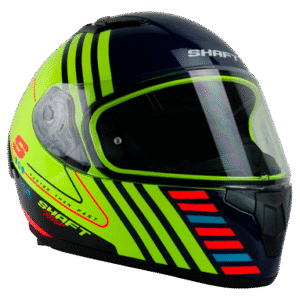 Casco Shaft Sh582Sp Amarillo Azul Navy Force Cerrado