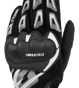 Guantes Para Moto Immortale Rebel Gris/Negro Con Nudillos