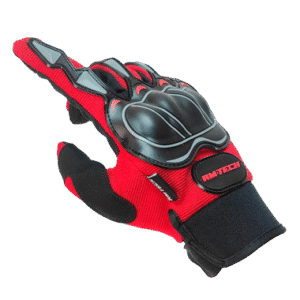 Guantes para Motociclista RM TECH Intrepid Negro/Rojo con touch