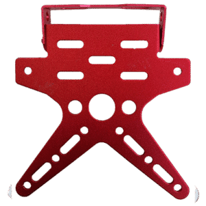 Porta Placa Aluminio Rojo Por-6799-0001m