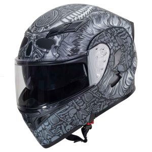 CASCO ABATIBLE R7 RACING UNSCARRED BONE DEMON